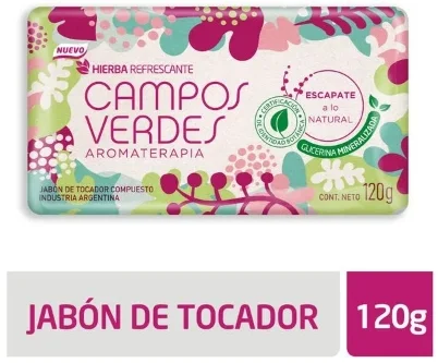 CAMPOS VERDES JABON AROMATERAPIA X 120 GRS.
